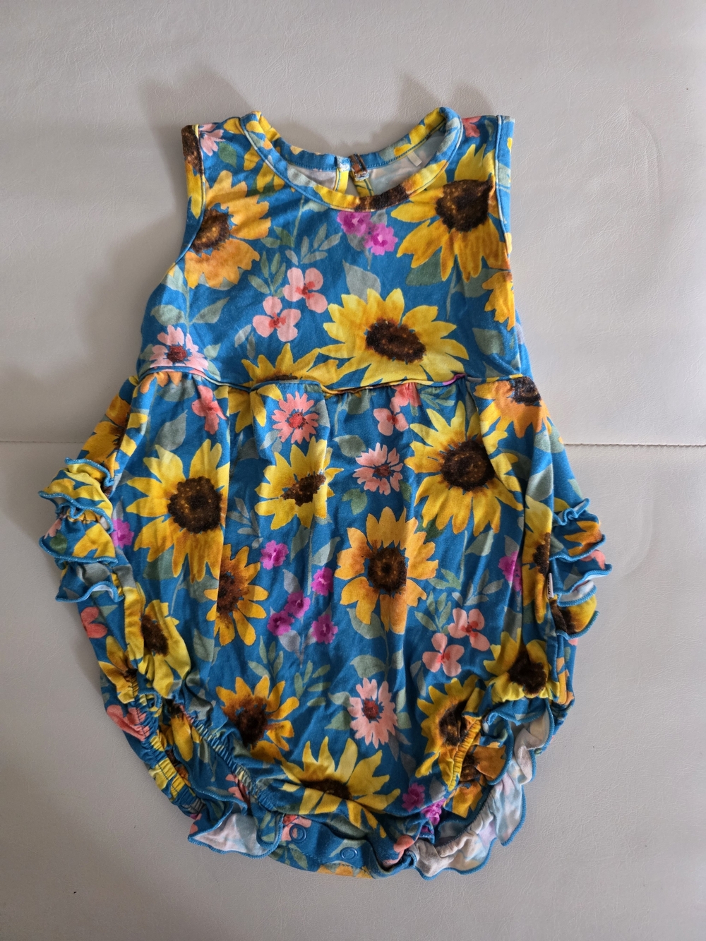(VGUC) Little Sleepies Sunflower Fields Bubble Romper - Size: 18-24M - Picture 2 of 6